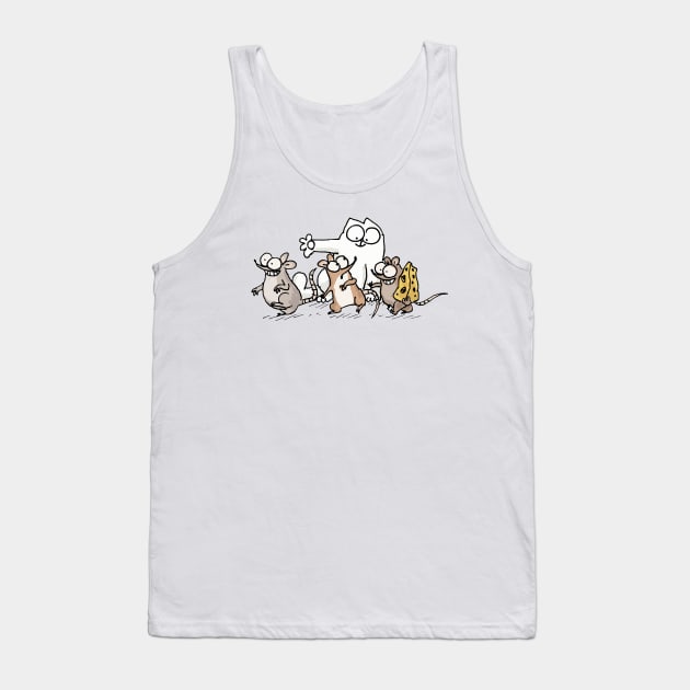 Simons Cat And The Mouse Funny Trending Tank Top by devanpm